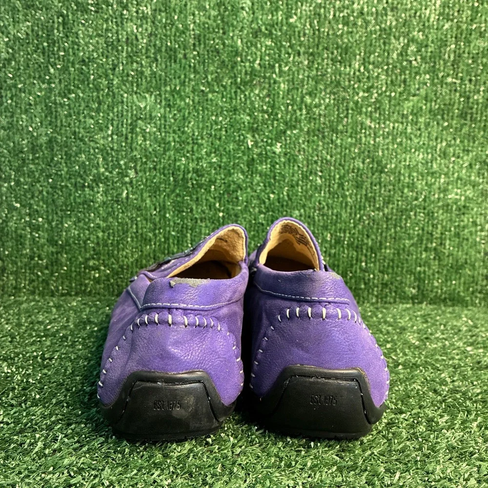 Stacy Adams 25039-542 Perforated Bit Loafer Driving Moccasin Purple Mens Sz 11 M